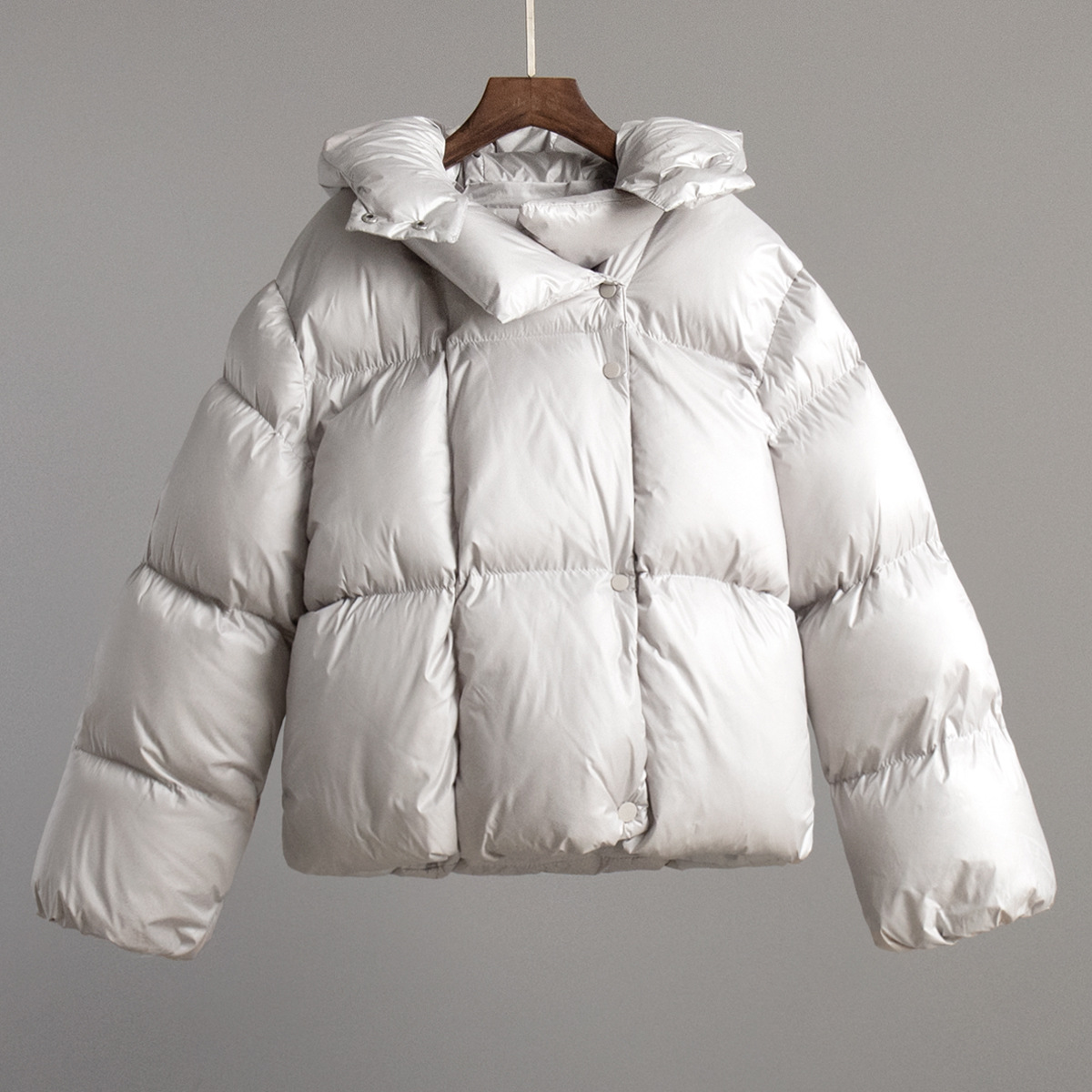 Personalized Street-Style Short Hooded Cotton Jacket