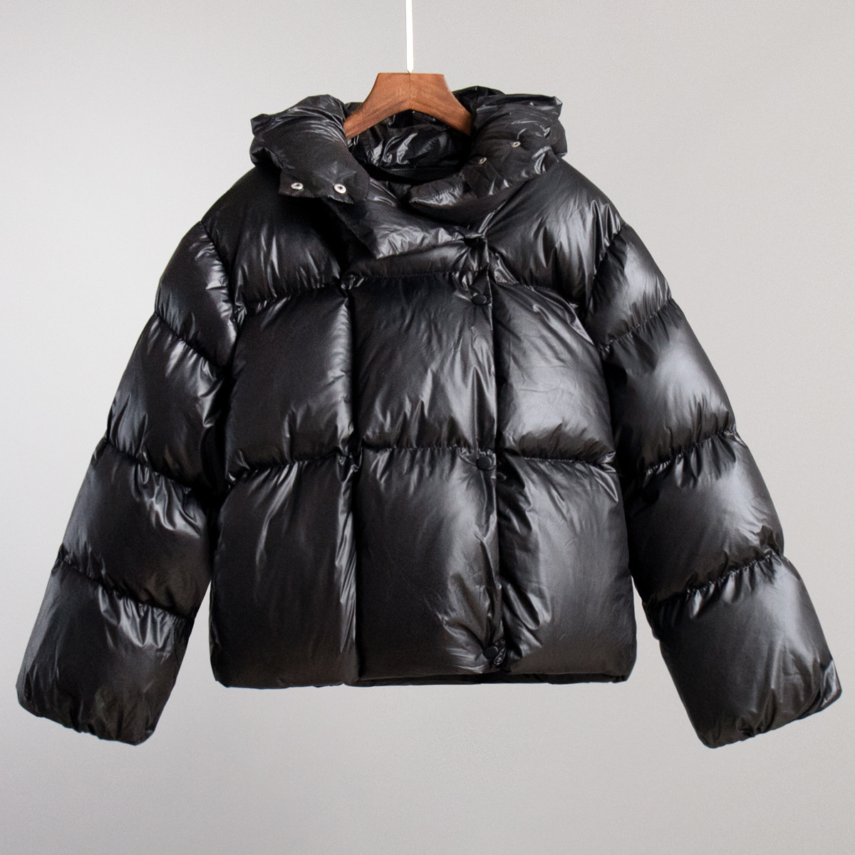 Personalized Street-Style Short Hooded Cotton Jacket