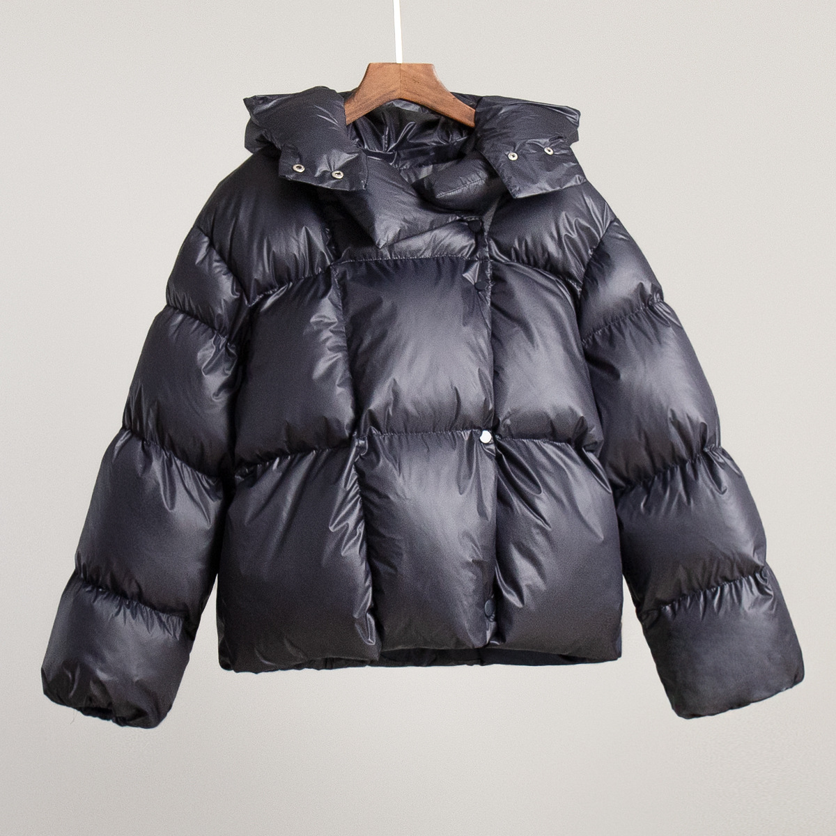 Personalized Street-Style Short Hooded Cotton Jacket