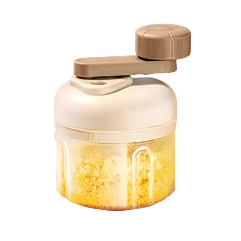 Beige Third Gear Rocker Type Household Hand Powered Mixer