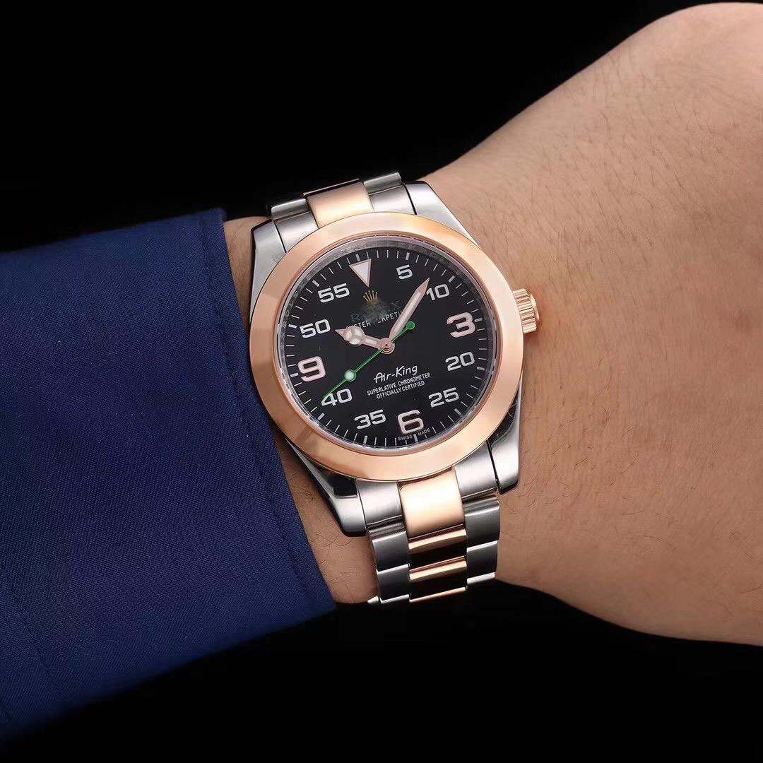 ROLEX AIR-KING 116900 ROSE GOLD JF FACTORY BLACK DIAL