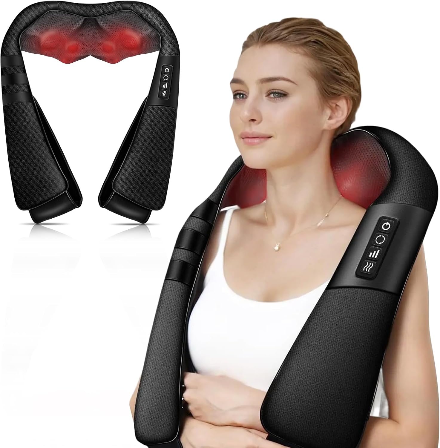Neck and Shoulder Massager with Heat for Women-Men
