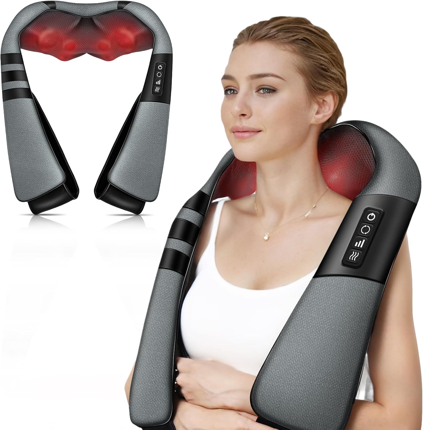 Neck and Shoulder Massager with Heat for Women-Men
