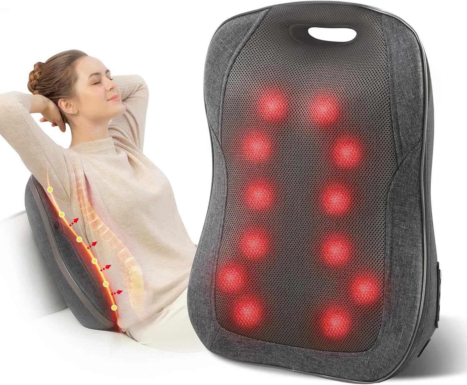 Rmboba Shiatsu Lower Back Massager with Heat for Mom Dad