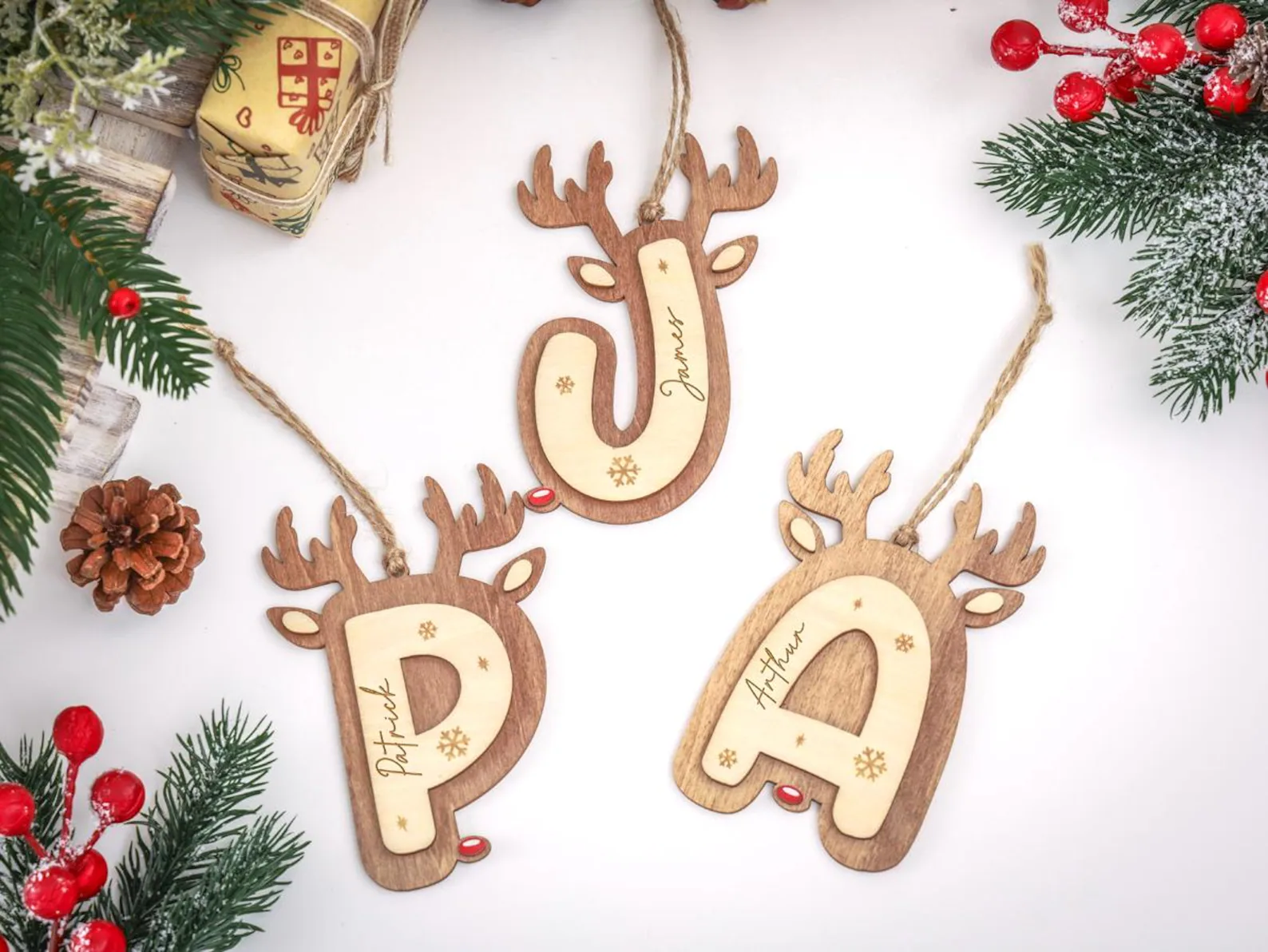 Christmas Letter Ornaments