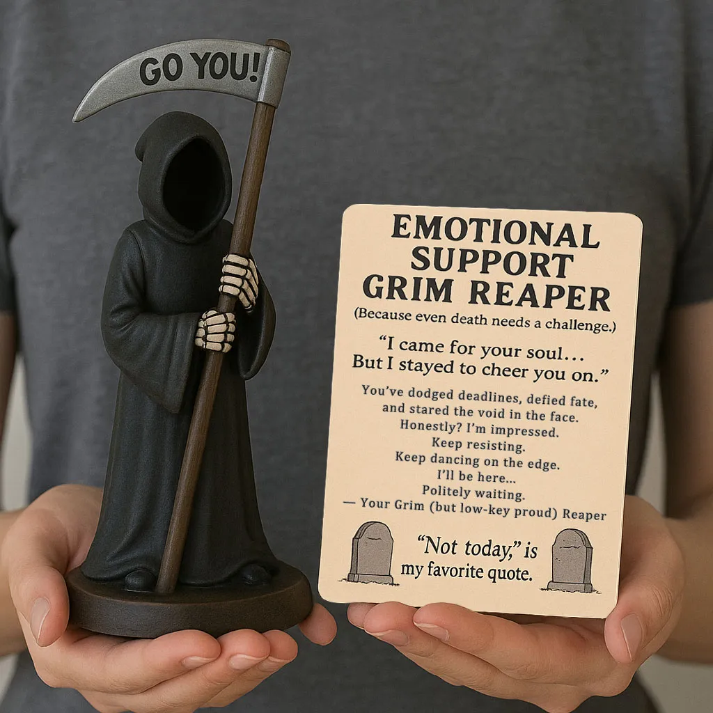 💀☕ Emotional Support Grim Reaper - Your New Existential BFF