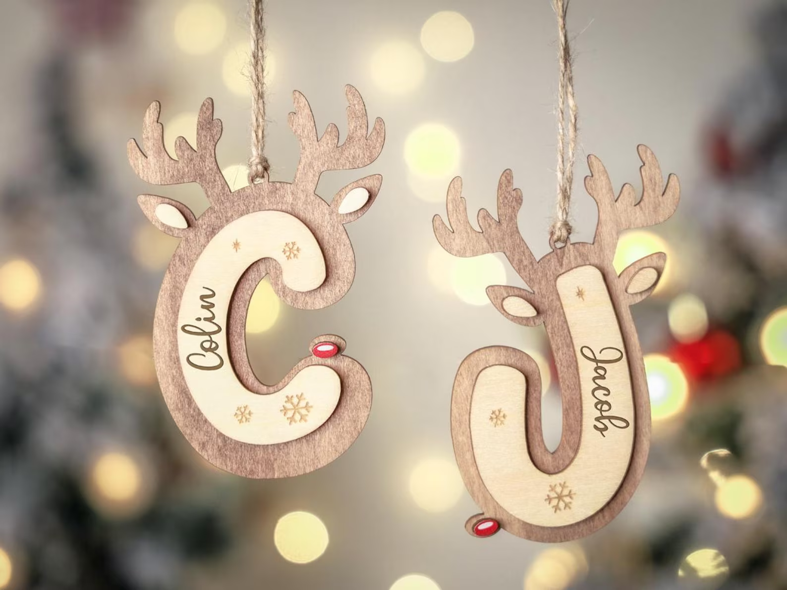 Christmas Letter Ornaments