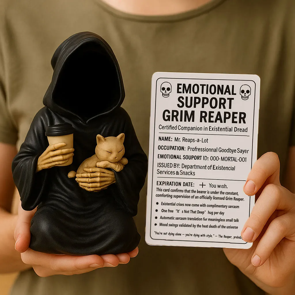 💀☕ Emotional Support Grim Reaper - Your New Existential BFF