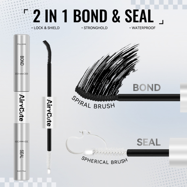 AiryCute 2 IN1 Lash Bond & Seal (Black Bond)