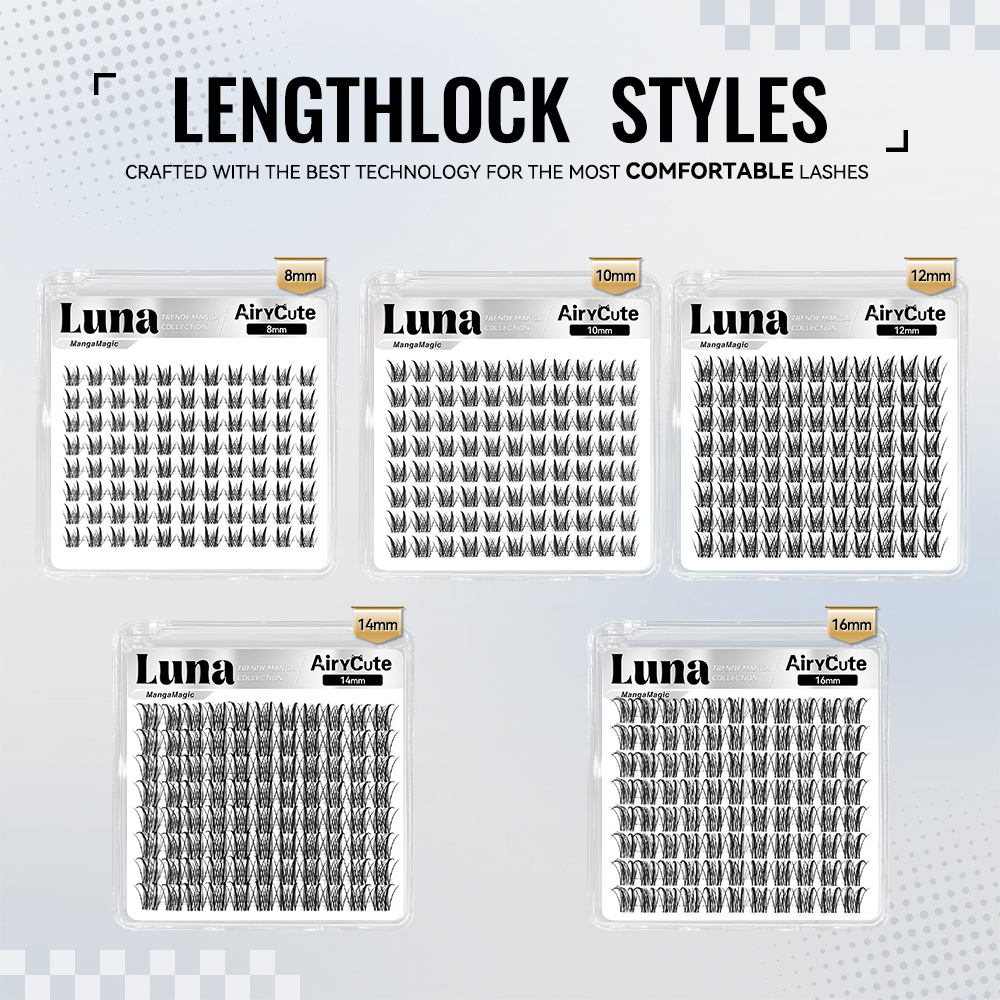 Luna | Trendy Manga Collection One Length Customized Lashes Only