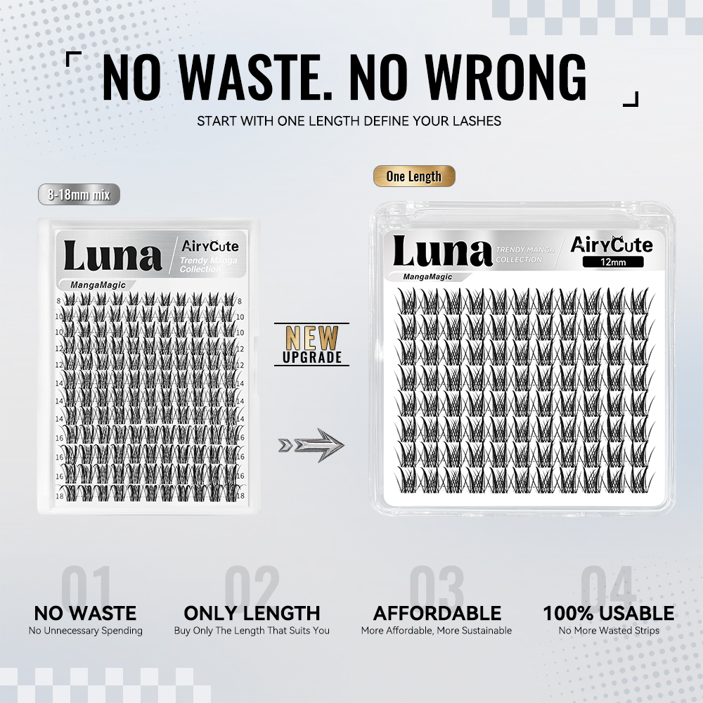 Luna | Trendy Manga Collection One Length Customized Lashes Only