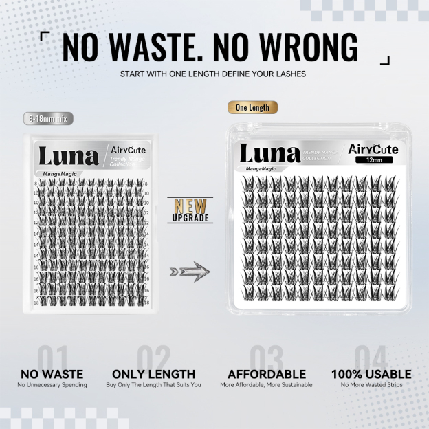 Luna | Trendy Manga Collection One Length Customized Lashes Only