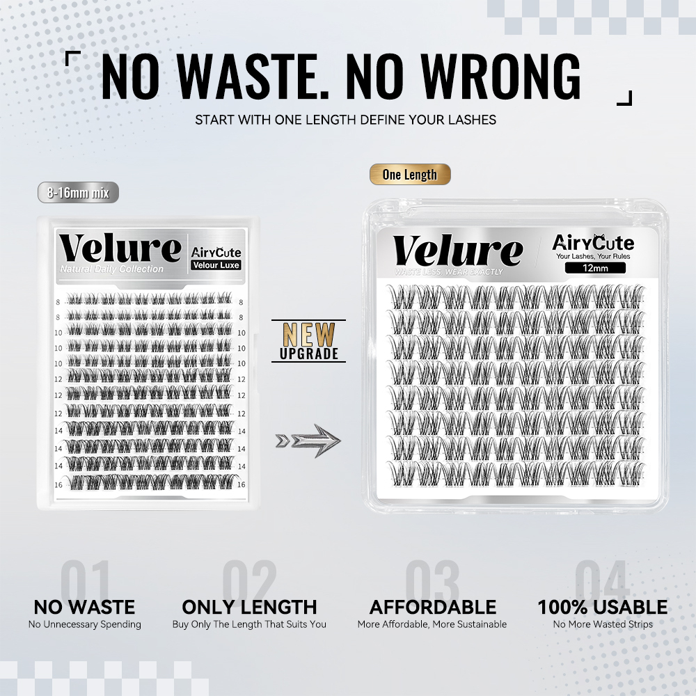 Velure | Natural Daily Collection One Length Customized Lashes Only