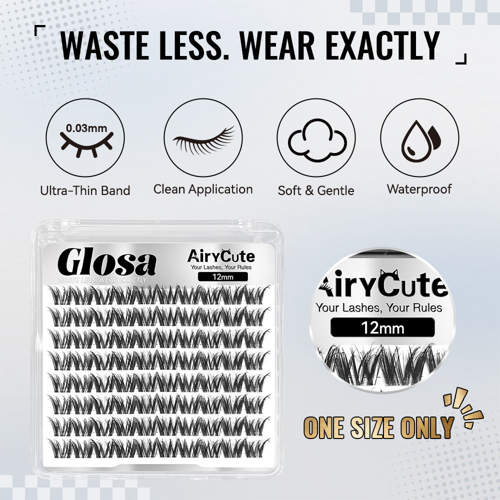 Glosa | Natural Daily Collection One Length Customized Lashes Only