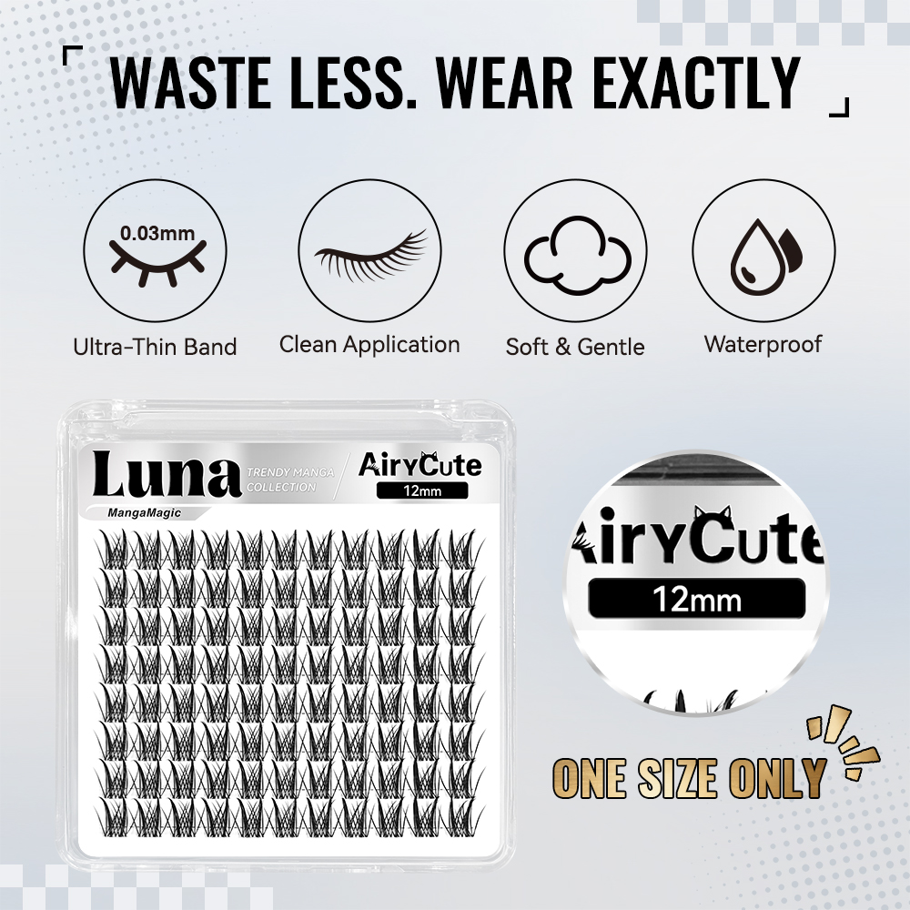 Luna | Trendy Manga Collection One Length Customized Lashes Only