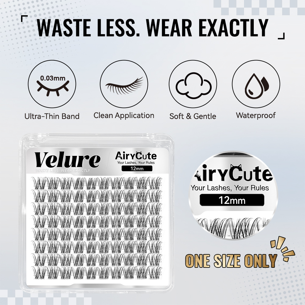 Velure | Natural Daily Collection One Length Customized Lashes Only