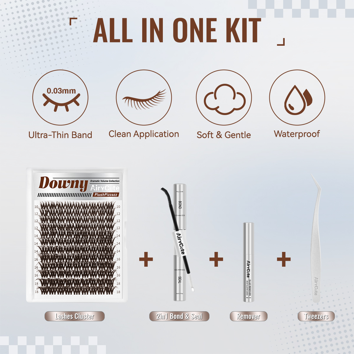Brown Downy | Dramatic Volume Collection Plush Pizzazz Lash Kit