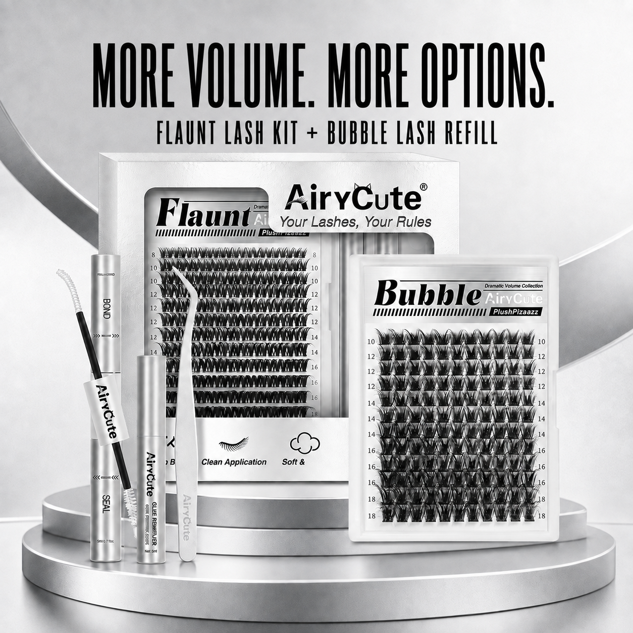 Flaunt + Bubble Volume Cluster Lash Bundle