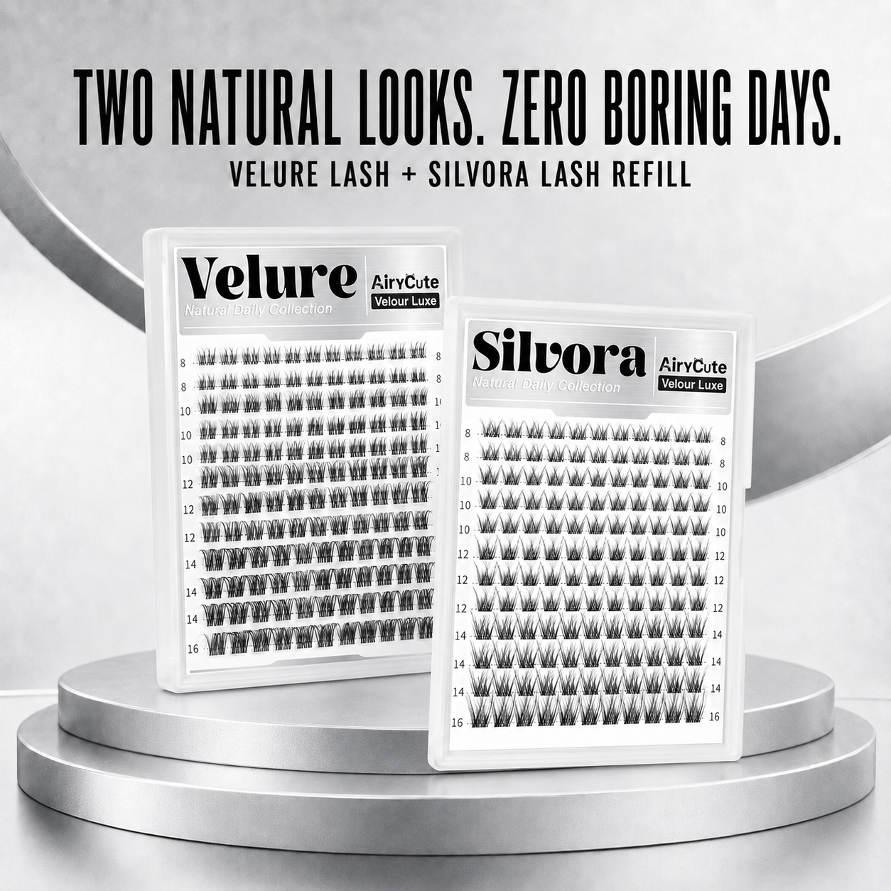 Velure + Silvora Natural Cluster Lash Duo