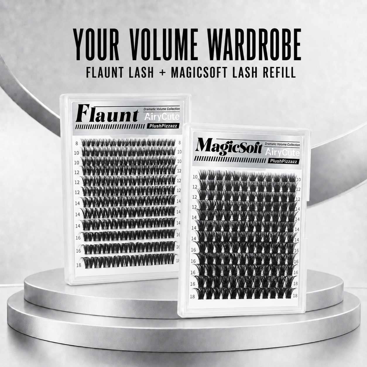 Flaunt + Magicsoft Volume Cluster Lash Duo