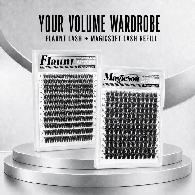 Flaunt + Magicsoft Volume Cluster Lash Duo