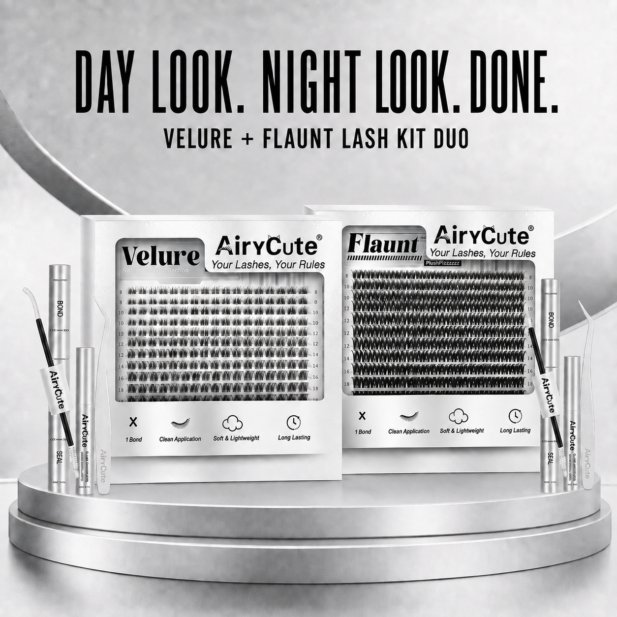 Velure + Flaunt Day-to-Night Cluster Lash Kit Duo