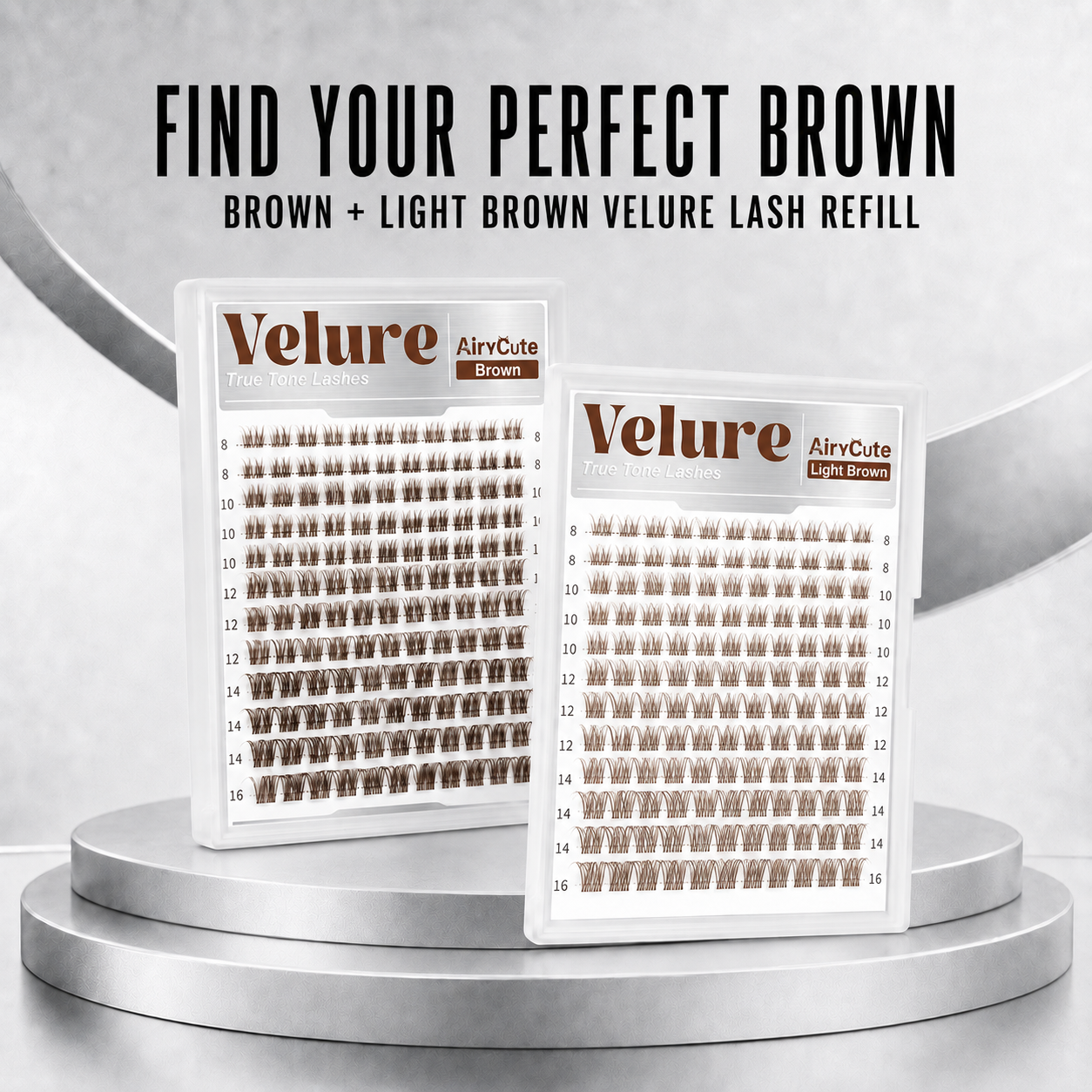 Brown + Light Brown Velure Cluster Lash Duo