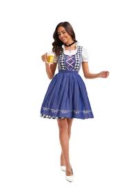 DirndlPop Blau Lea Dirndl  Bayern Kostüme für das Bierfest