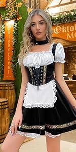 DirndlPop Schwarz Nina Dirndl  Bayern Kostüme für das Bierfest