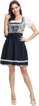 DirndlPop Blau Leonie Dirndl  Bayern Kostüme für das Bierfest