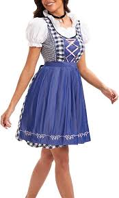 DirndlPop Blau Lea Dirndl  Bayern Kostüme für das Bierfest