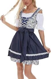 DirndlPop Blau Leonie Dirndl  Bayern Kostüme für das Bierfest