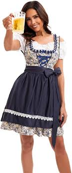 DirndlPop Blau Leonie Dirndl  Bayern Kostüme für das Bierfest