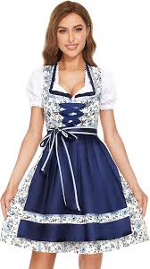 DirndlPop Blau Lara Dirndl  Bayern Kostüme für das Bierfest