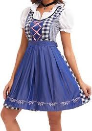 DirndlPop Blau Lea Dirndl  Bayern Kostüme für das Bierfest