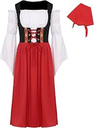 DirndlPop Rot Lina Dirndl  Bayern Kostüme für das Bierfest