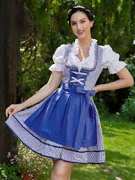DirndlPop Blau Franziska Dirndl  Bayern Kostüme für das Bierfest