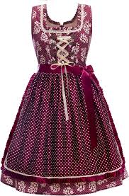 DirndlPop Lilarot Charlotte Dirndl  Bayern Kostüme für das Bierfest 