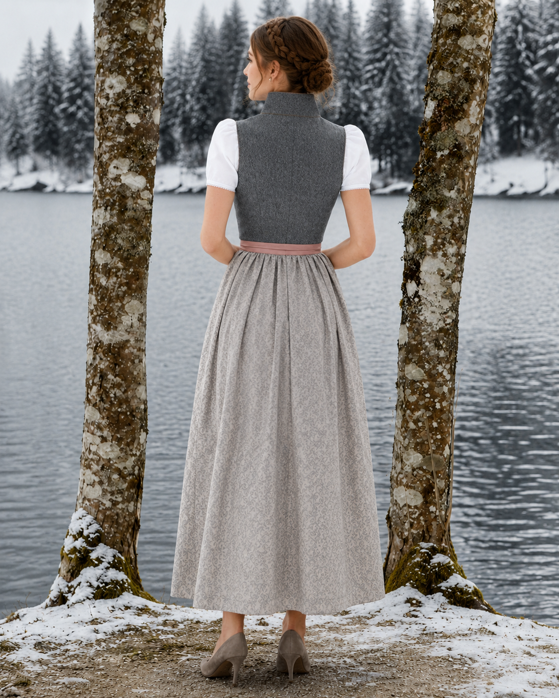 Dirndl grau Katharina