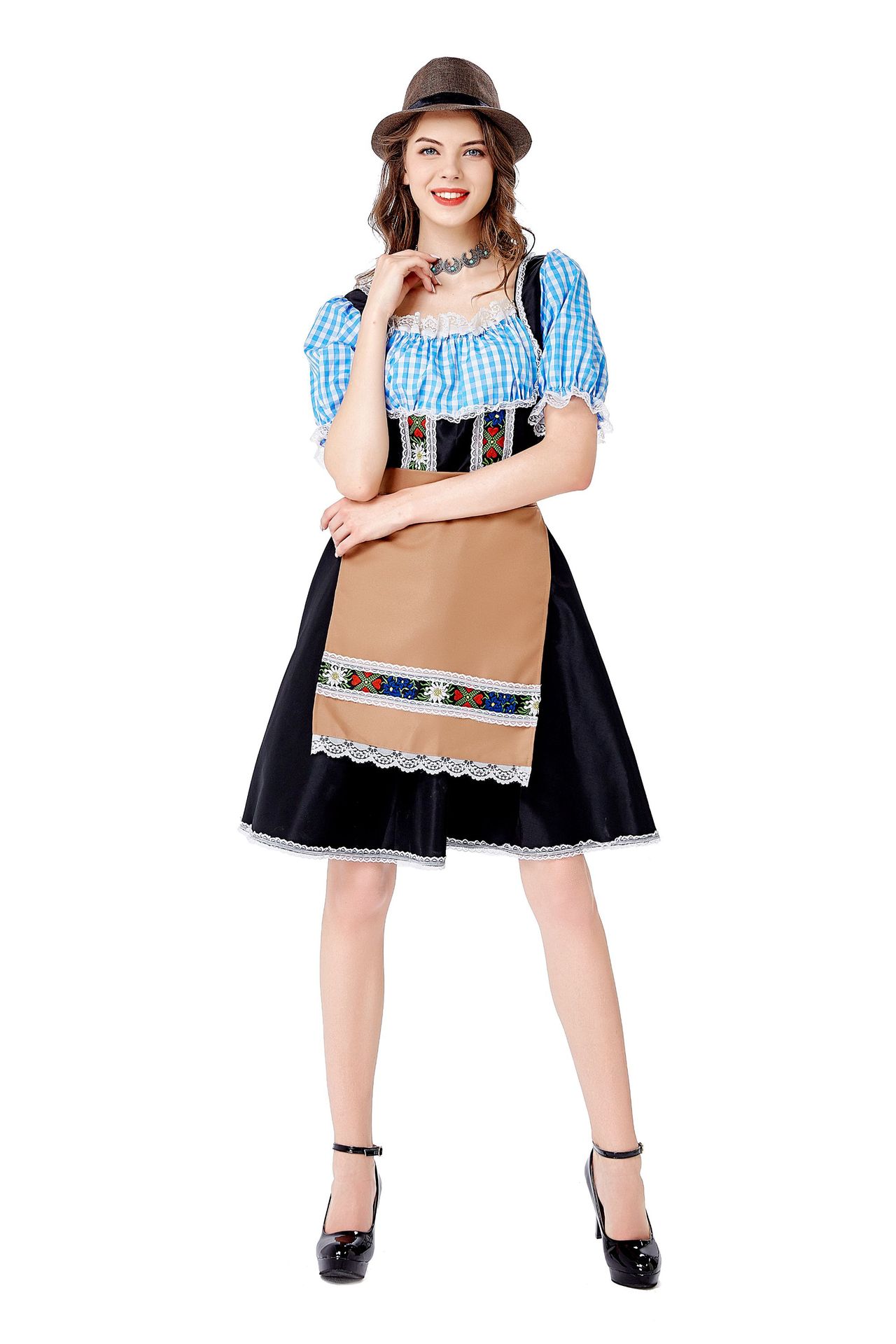 DirndlPop Blau Luisa Dirndl  Bayern Kostüme für das Bierfest