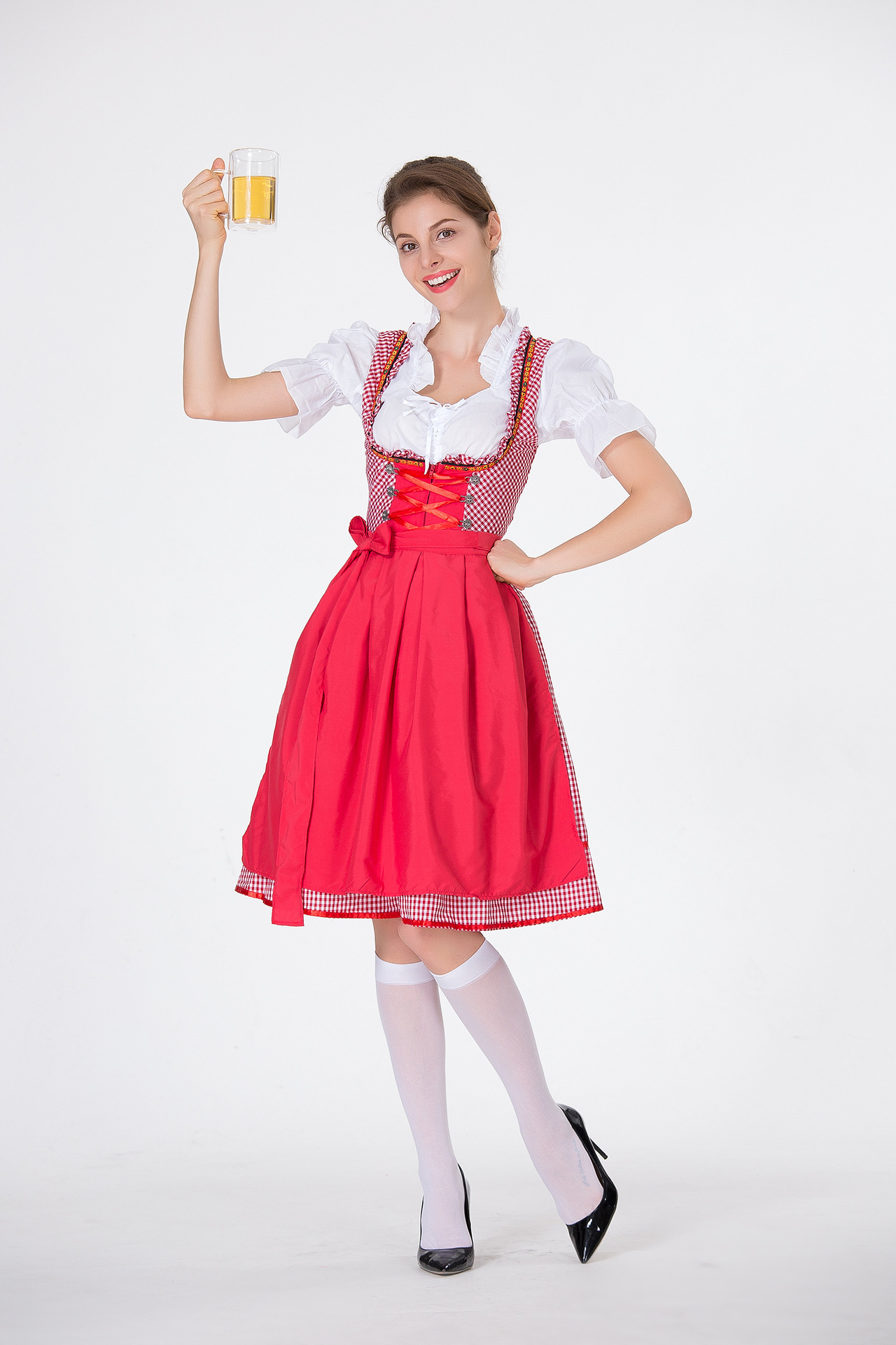 DirndlPop rosarot Jana Dirndl  Bayern Kostüme für das Bierfest