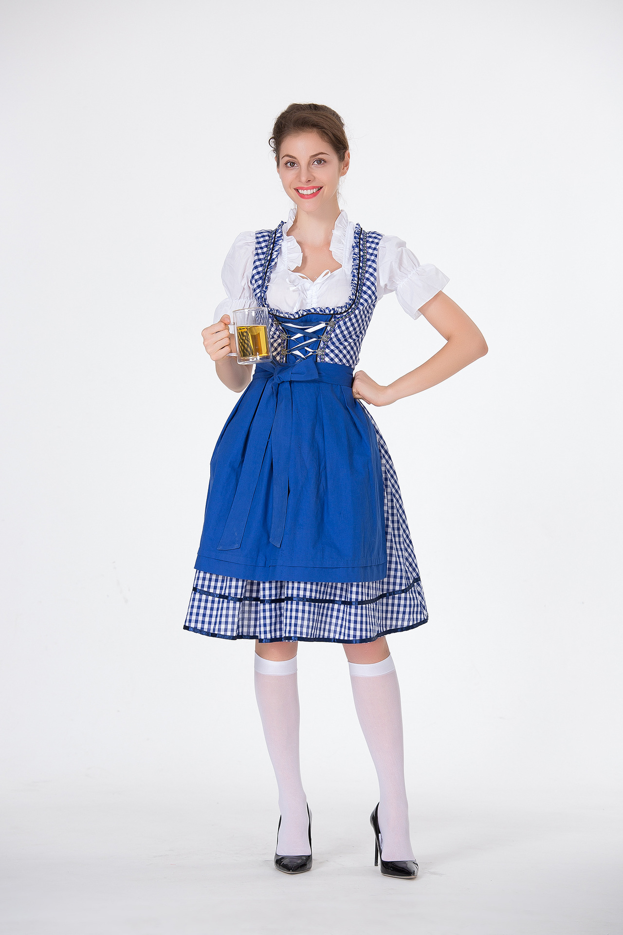 DirndlPop Blau Franziska Dirndl  Bayern Kostüme für das Bierfest