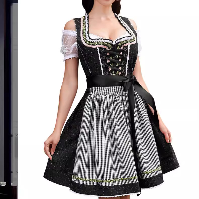 DirndlPop Schwarz Melanie Dirndl  Bayern Kostüme für das Bierfest