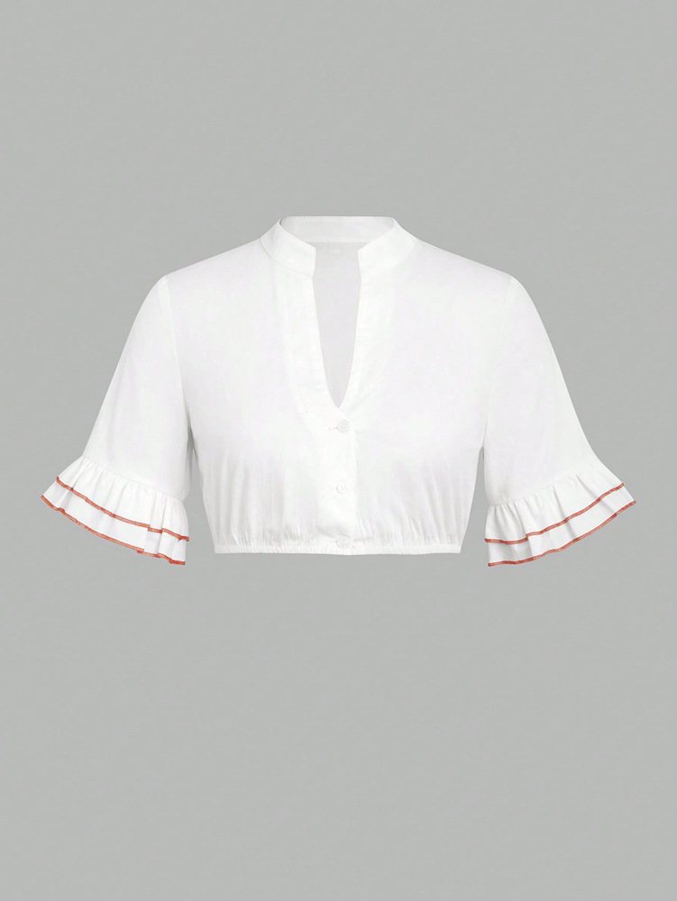 DirndlPop Weiß Nina Dirndlbluse  Bayern Kostüme für das Bierfest