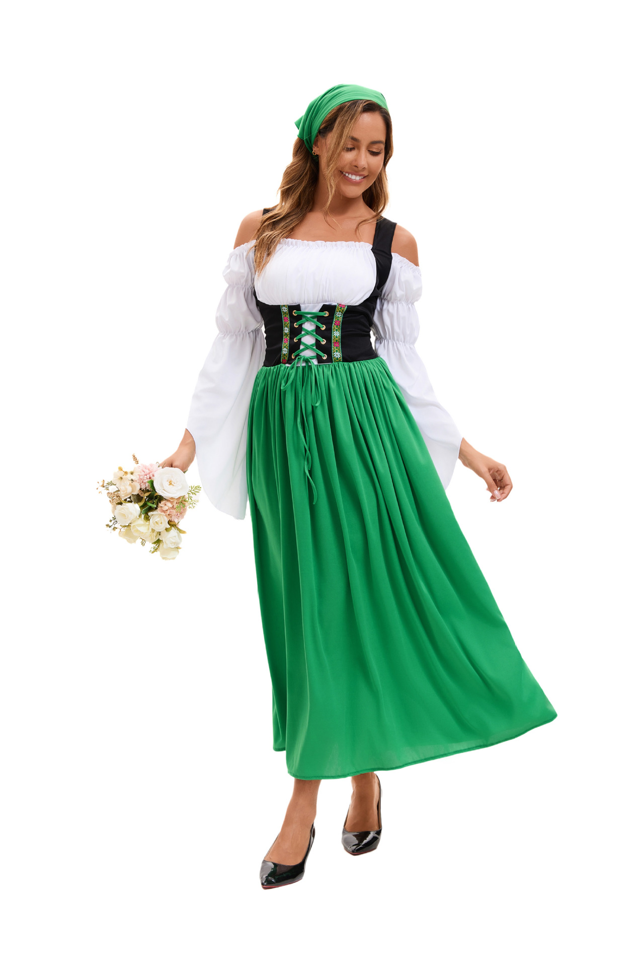 DirndlPop Grün Lina Dirndl  Bayern Kostüme für das Bierfest