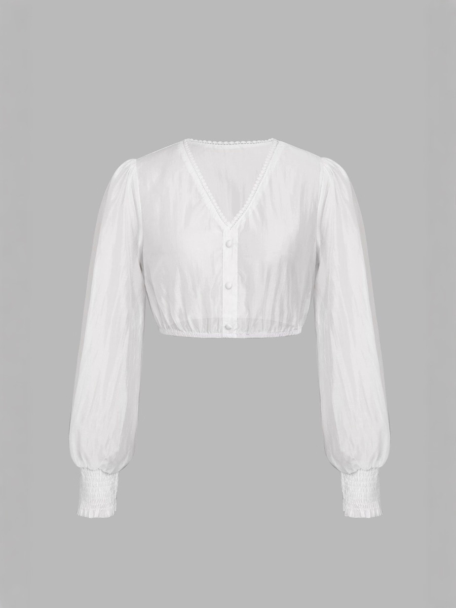 DirndlPop Weiß Lea Dirndlbluse  Bayern Kostüme für das Bierfest