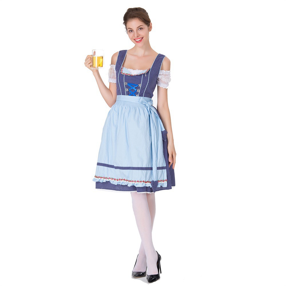DirndlPop Blau Jana Dirndl  Bayern Kostüme für das Bierfest