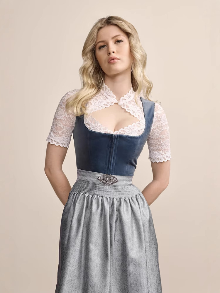 DirndlPop Blau Nele Dirndl Bayern Kostüme für das Bierfest