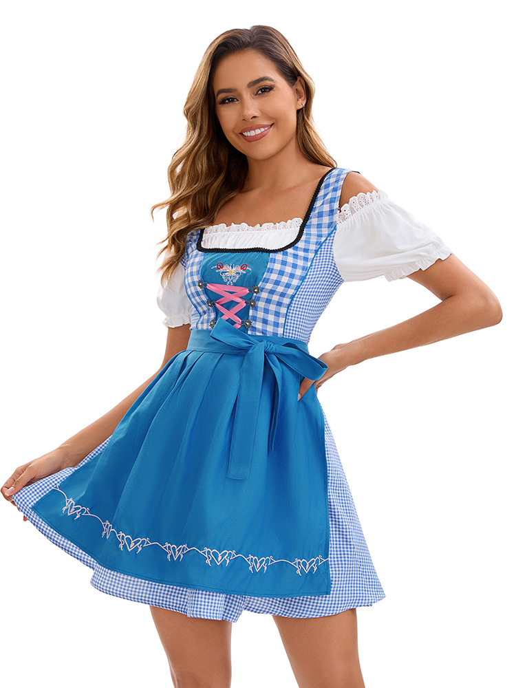 DirndlPop Blau Sarah Dirndl  Bayern Kostüme für das Bierfest