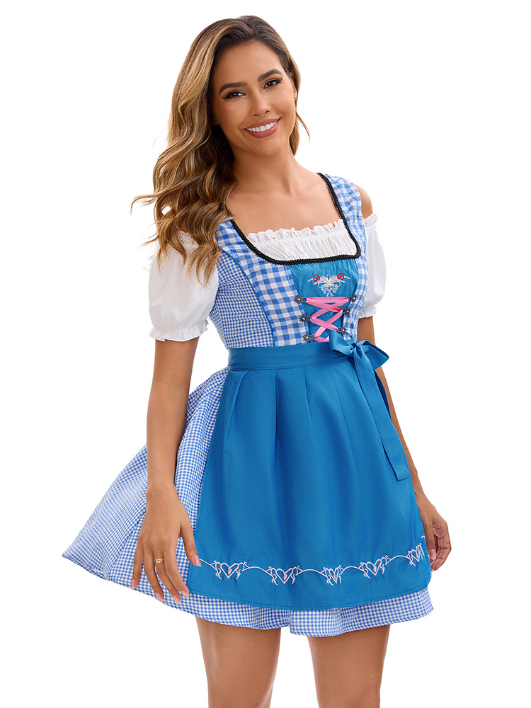 DirndlPop Blau Sarah Dirndl  Bayern Kostüme für das Bierfest